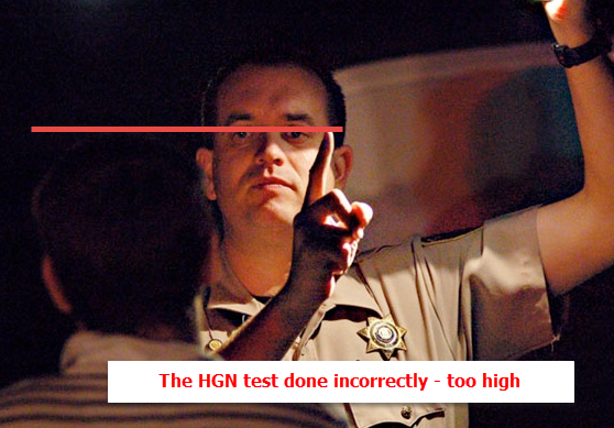 DUI Eye Test Incorrect