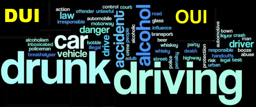 DUI, drunk driving, driving under the influence, driving impaired and more explained here.