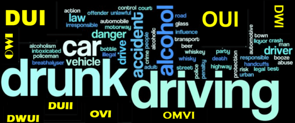 Drunk Driving Word Board