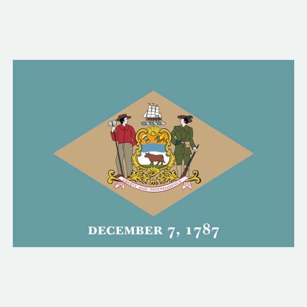 Official Flag of the State of Delaware